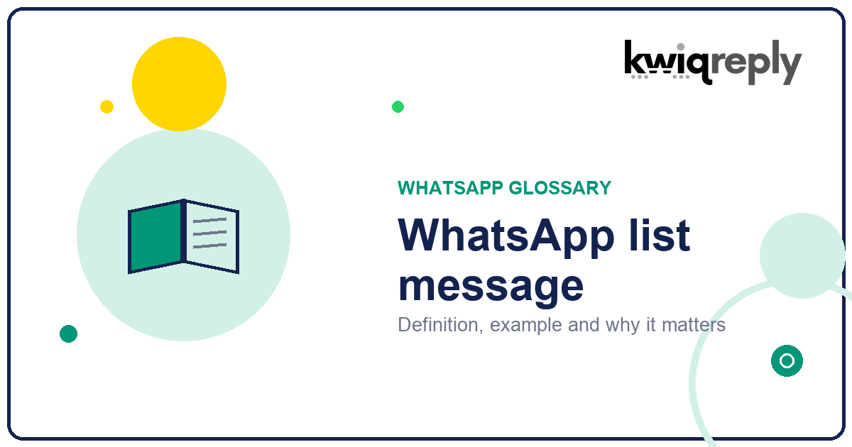 What is WhatsApp list message?