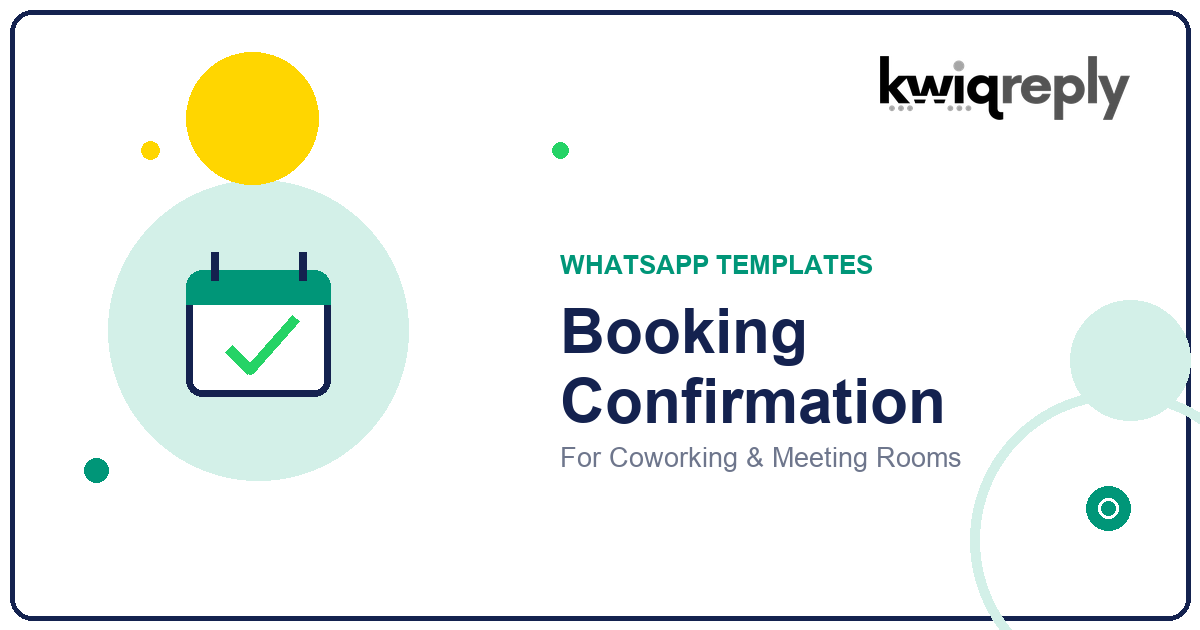 WhatsApp Booking Confirmation Templates for Coworking & Meeting Rooms (6 Examples)