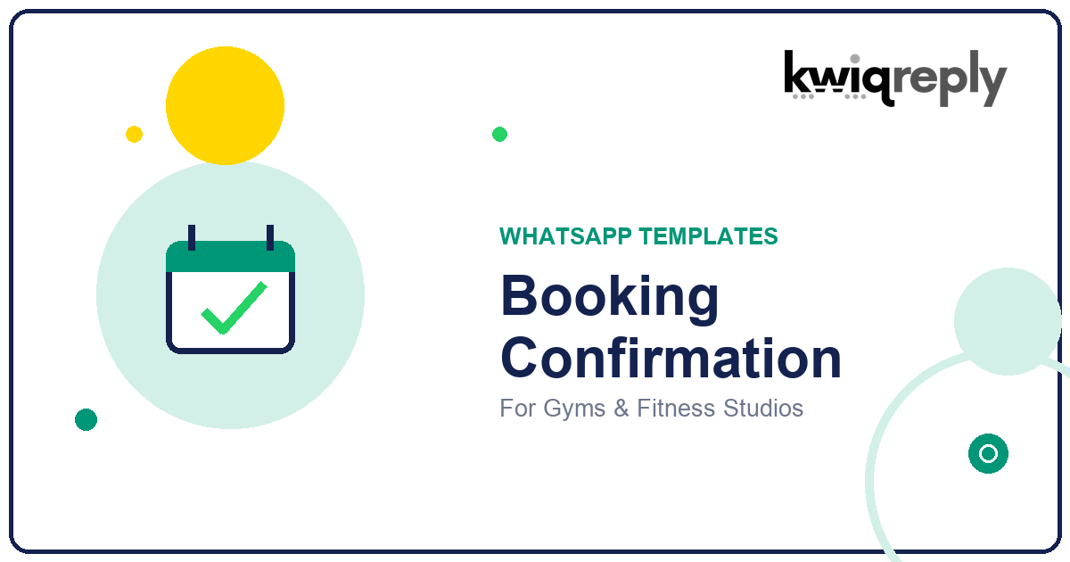 WhatsApp Booking Confirmation Templates for Gyms & Fitness Studios (6 Examples)