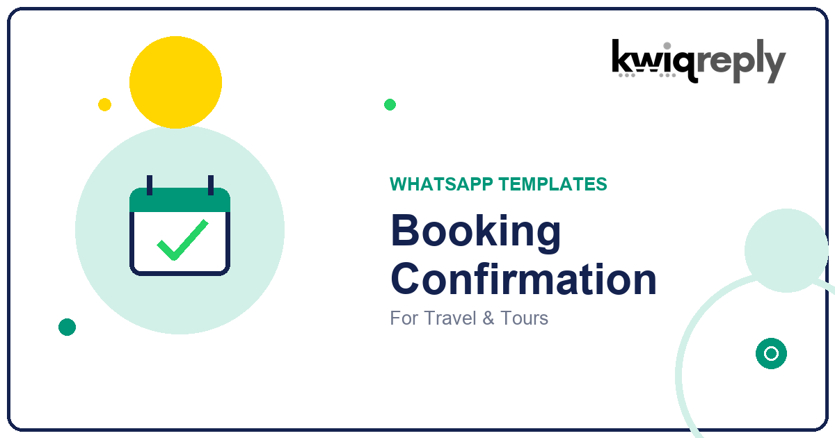 WhatsApp Booking Confirmation Templates for Travel & Tours (6 Examples)