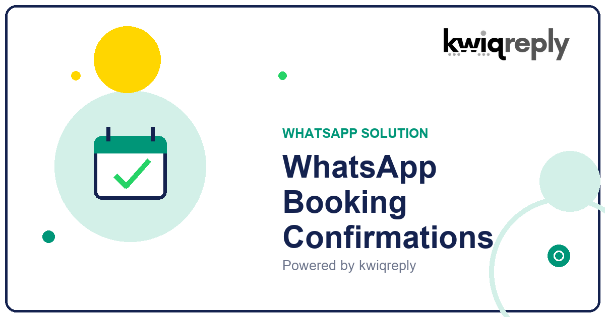 WhatsApp Booking Confirmations