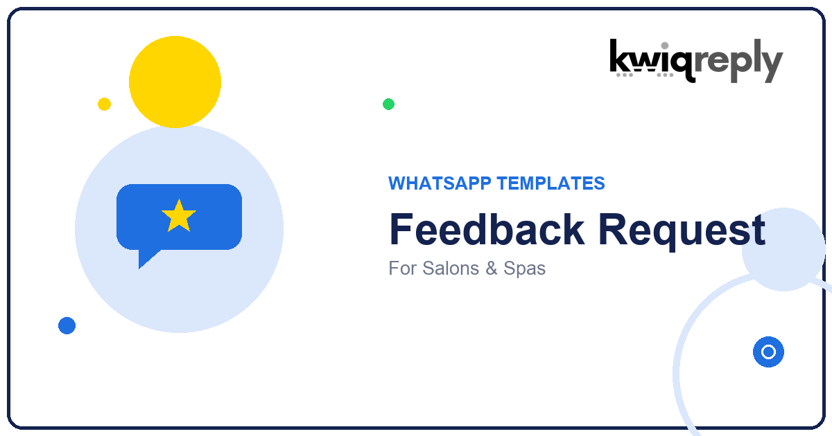 WhatsApp Feedback Request Templates for Salons & Spas (6 Examples)