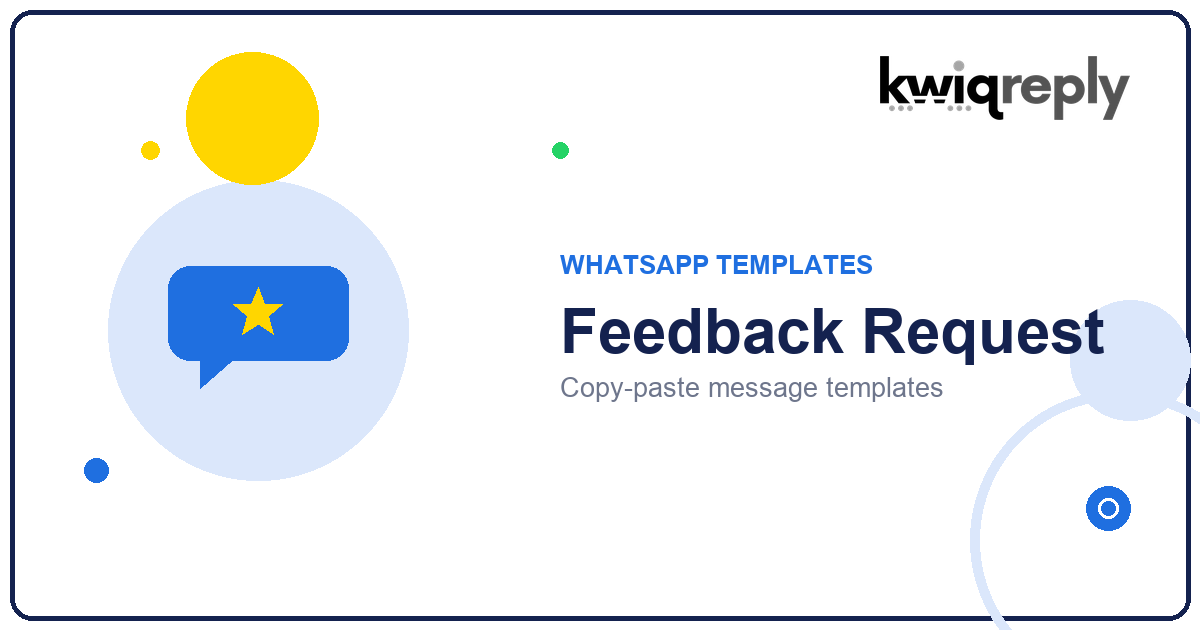 WhatsApp Feedback Request Templates (10 to Get More Reviews)