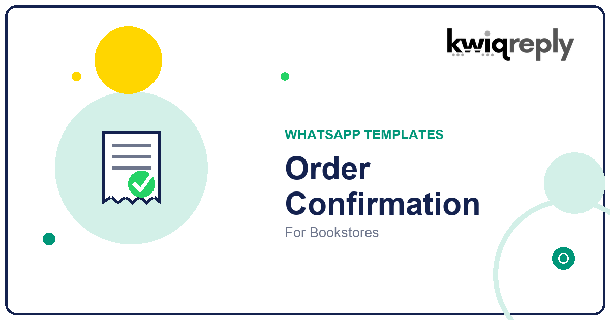 WhatsApp Order Confirmation Templates for Bookstores (6 Examples)