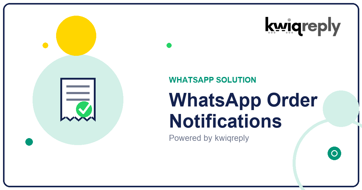 WhatsApp Order Notifications