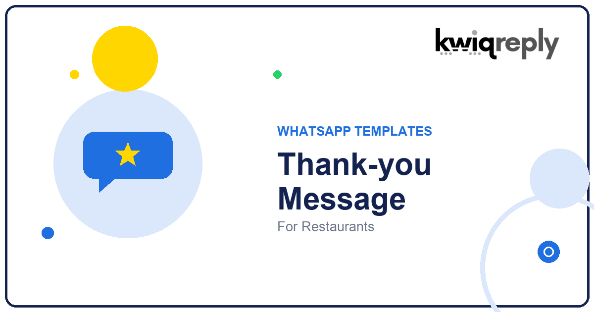 WhatsApp Thank-you Message Templates for Restaurants (6 Examples)